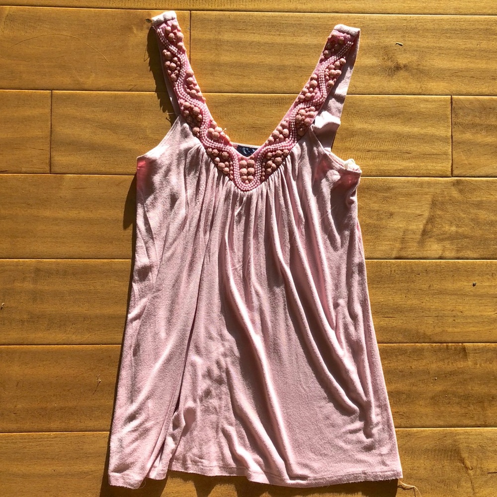 Nordstrom Pink Beaded Blouse - M